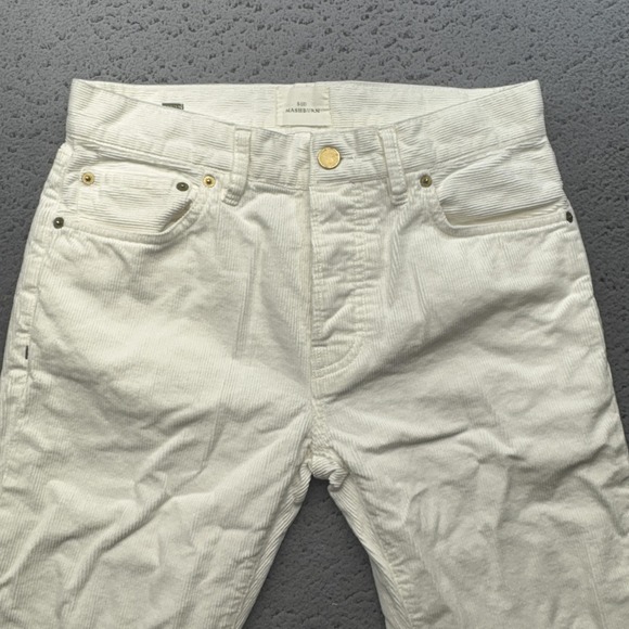 Sid Mashburn Corduroy Jeans Mens 29x30 White 5 Pocket Straight Tag 30x32 - Picture 6 of 13